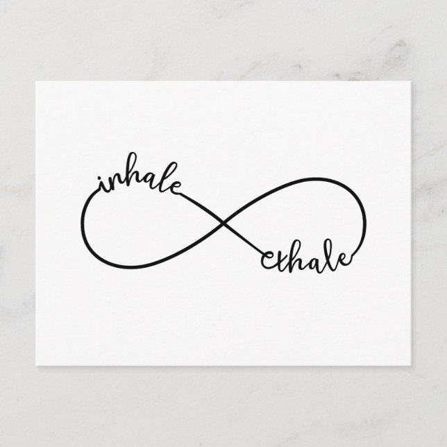 Carte Postale Inhale, exhale, infinity sign (Devant)