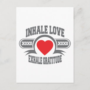 Carte Postale Inhale Love, Exhale Gratitude