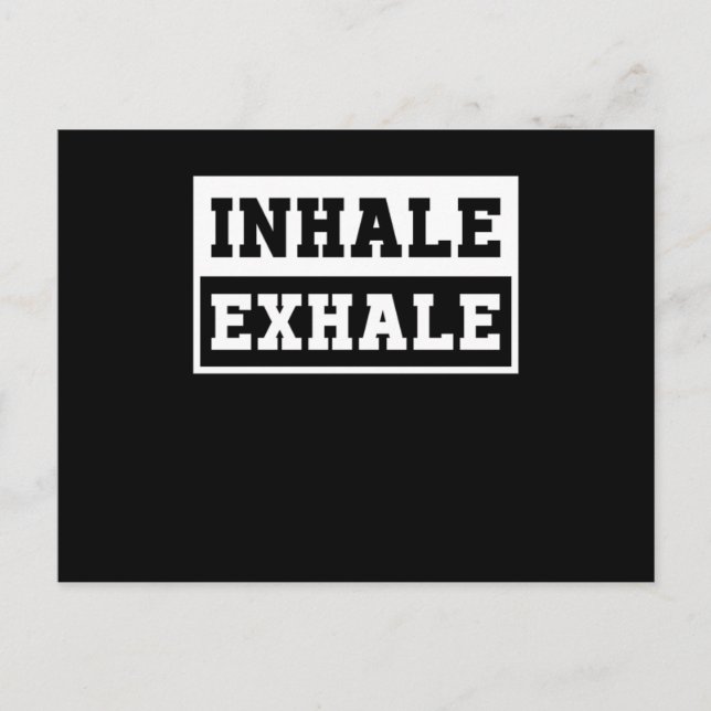 Carte Postale Inhale Yoga Exhale Nirvana Meditation Zen Asana Gi (Devant)