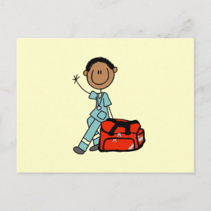 Carte Postale Inhalothérapeute masculin ou technicien d'urgence