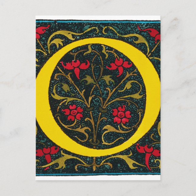 CARTE POSTALE INITIAL O, 1520. (Devant)