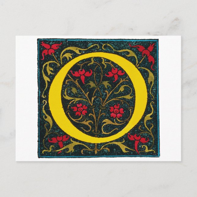 CARTE POSTALE INITIAL O, 1520. (Devant)