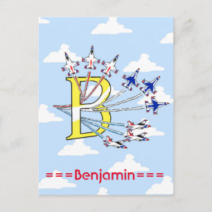 Carte postale initiale B ciel bleu Thunderbirds