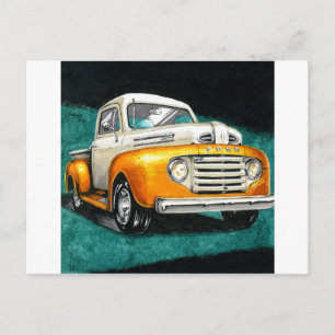 Carte Postale Inktober 2018 Jour 16 - Classic 1950s Camion
