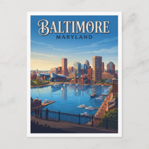 Carte Postale Inner Harbor, Baltimore Maryland