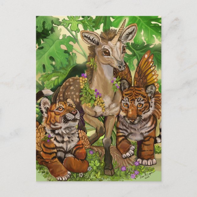 Carte Postale 'Innocence du nouveau' licorne   (Devant)