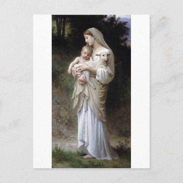 Carte Postale Innocence (Vierge et Enfant), Bouguereau (Devant)