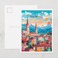 Innsbruck Autriche Art de voyage vintage
