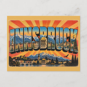 Carte Postale Innsbruck Autriche Toit Doré Alpes Rivière Art