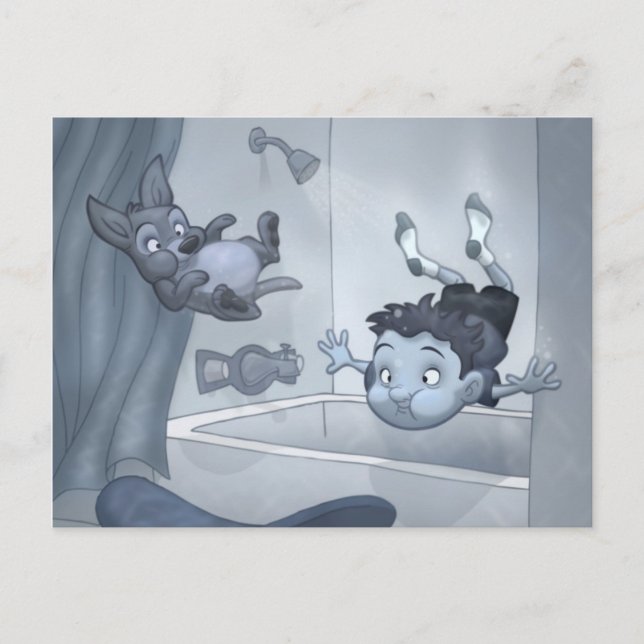 Carte postale "Inonder la maison" (Devant)