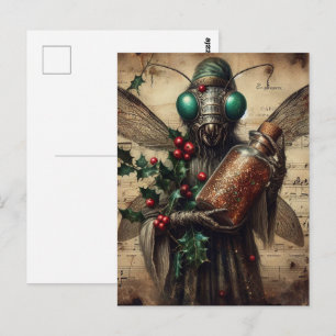 Carte Postale Insecte Horreur de Noël Vintage