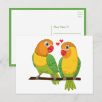 InséparablesVert Jaune Mariage Oiseaux d'amour