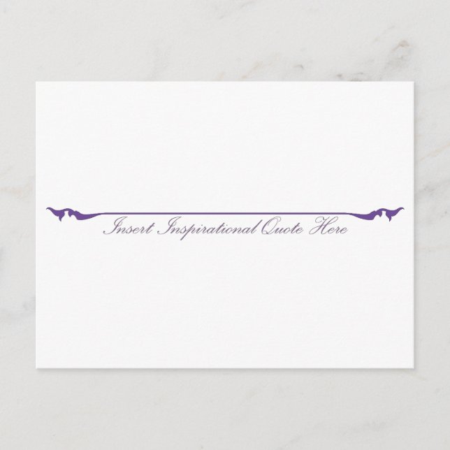 Carte Postale Insérer un devis inspirant ici - violet (Devant)