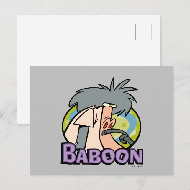 Carte Postale Insigne de caractère I.R. Baboon (Devant / Derrière)