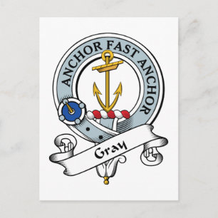 Carte Postale Insigne de clan gris
