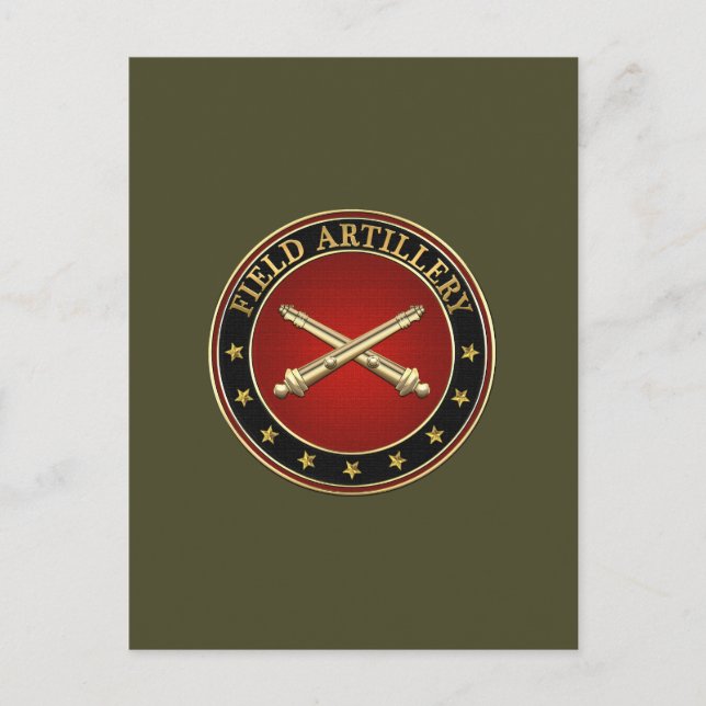 Carte Postale Insigne de la Direction de l'artillerie de campagn (Devant)