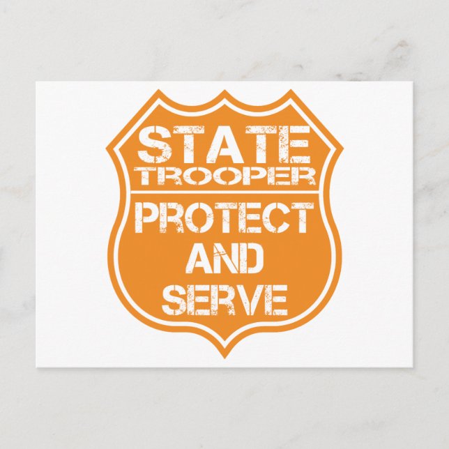 Carte Postale Insigne de l'état de la réserve Protéger et servir (Devant)