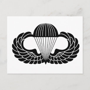 Carte Postale Insigne de parachutiste