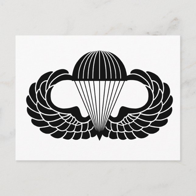 Carte Postale Insigne de parachutiste (Devant)