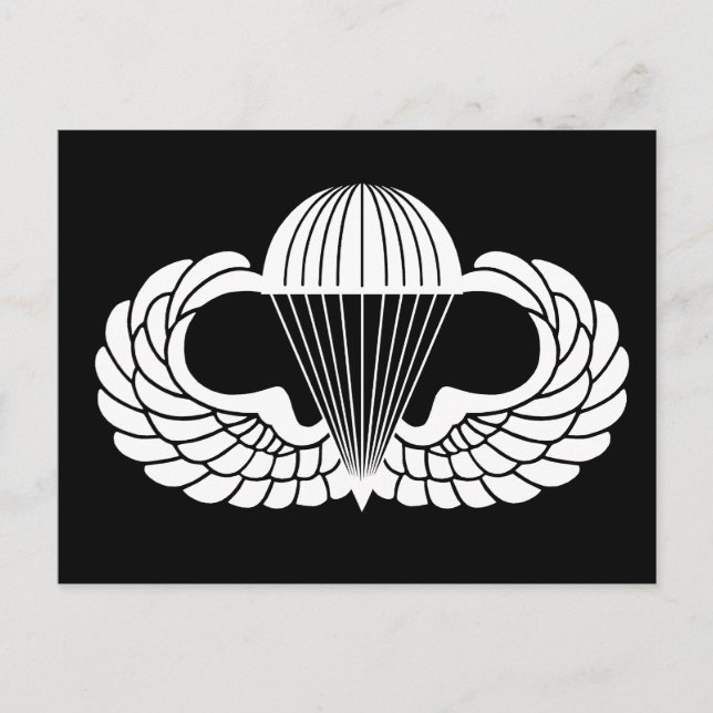 Carte Postale Insigne de parachutiste (Devant)