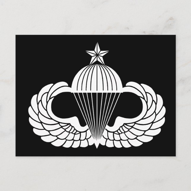 Carte Postale Insigne de parachutiste, Senior (Devant)