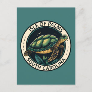 Carte Postale Insigne de tortue de l'île de Palms en Caroline du