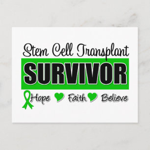 Carte Postale Insigne du survivant de la transplantation de cell