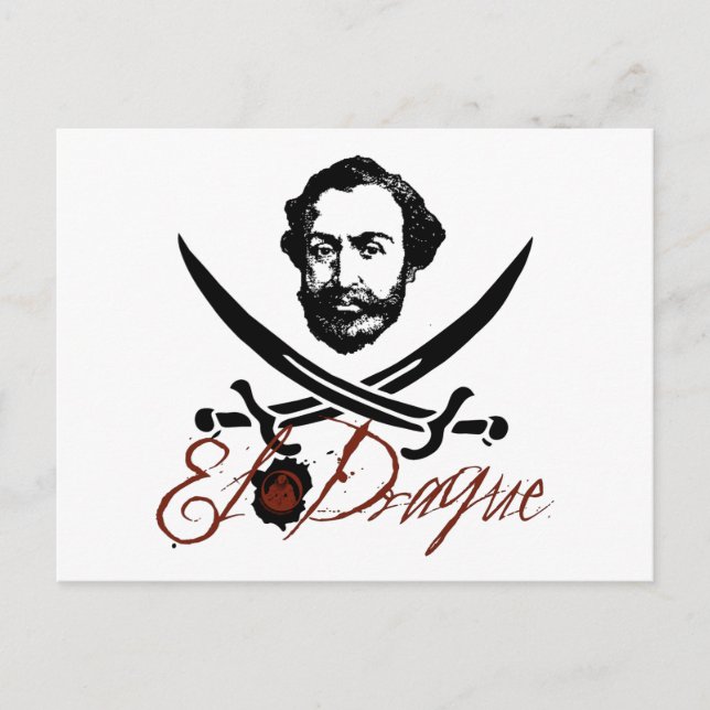 Carte Postale Insigne El Draque Pirate (Devant)