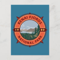 Insigne rétro boussole du parc national des fjords