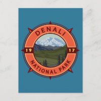 Insigne rétro compas du parc national Denali