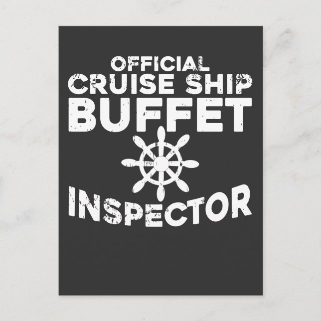 Carte Postale Inspecteur de buffet Funny Cruise Ship (Devant)