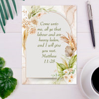 Inspirant Matthieu 11:28 Arche florale bohème
