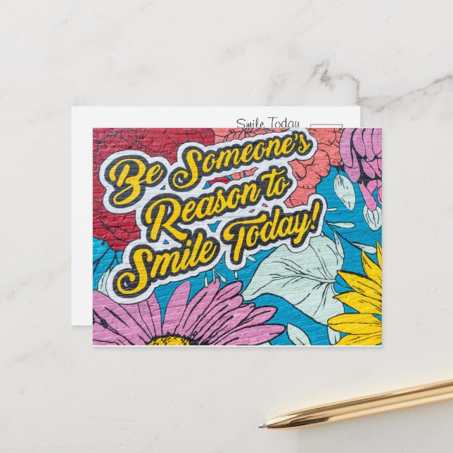 Carte Postale Inspirant Positif (Devant/Arrière en situation)