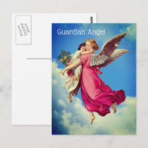 Carte Postale Inspirante Angel Et Enfant Gardien