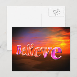 Carte postale inspirante Ciel de fantasy Believe