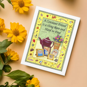 Carte postale inspirante de l'amitié constante