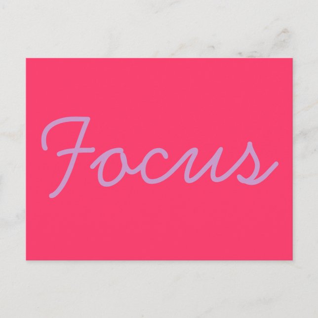 Carte postale inspirante - focus (Devant)