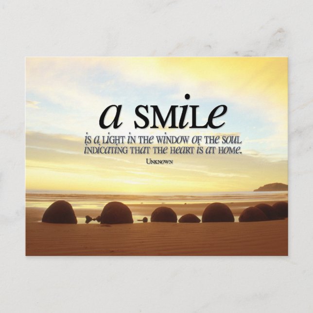 Carte postale inspirante Smile (Devant)