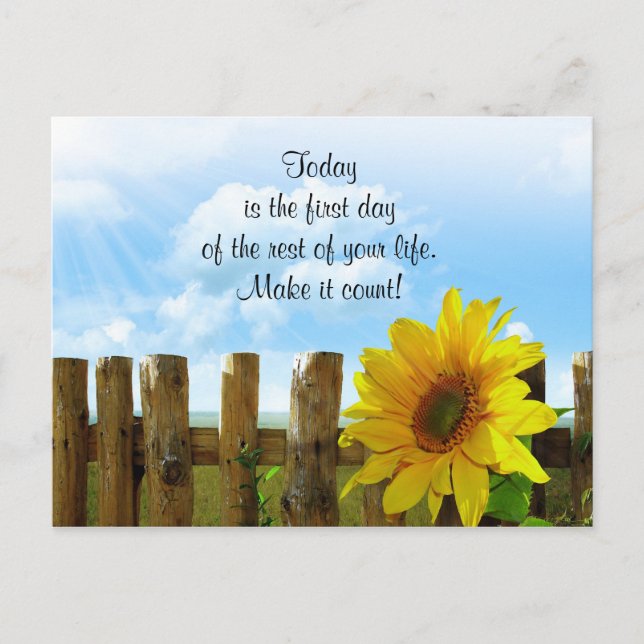 Carte postale inspirante tournesol (Devant)