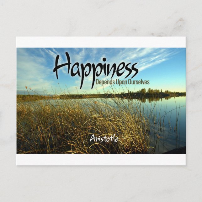 Carte Postale Inspiration — Aristote et Bonheur (Devant)