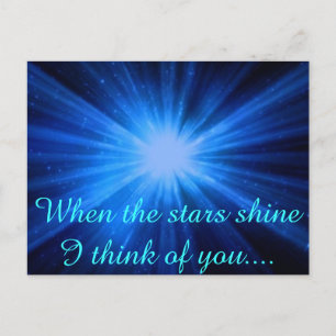 Carte Postale Inspiration de la foi - Paix amour étoiles Espace