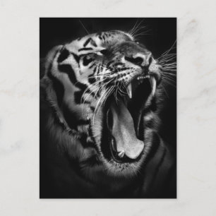 Carte Postale Inspiration de tigre noir et blanc