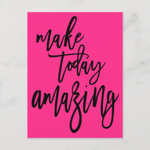 Carte Postale Inspirational Make Today Extraordinaire Script Pin