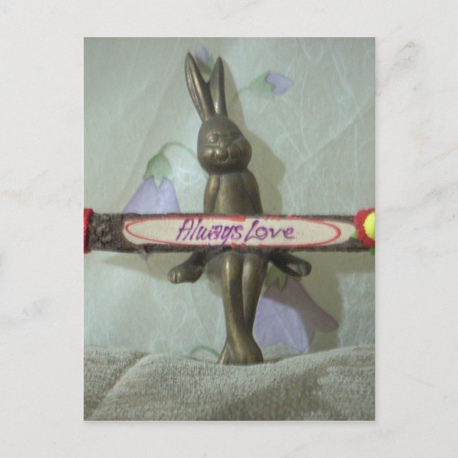 Carte Postale Inspirational Rabbit : Always Love Sign Art Print (Devant)