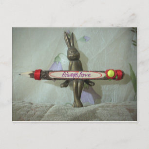 Carte Postale Inspirational Rabbit : Always Love Sign Art Print