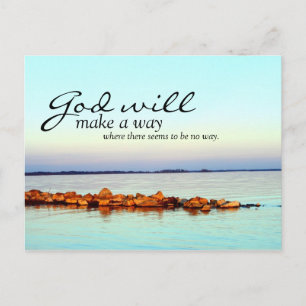 Carte Postale Inspirationnel : Dieu Fera Un Chemin...