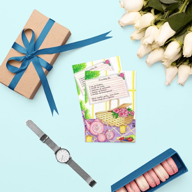 Carte postale Inspirative pour thé d'amitié (Créateur téléchargé)