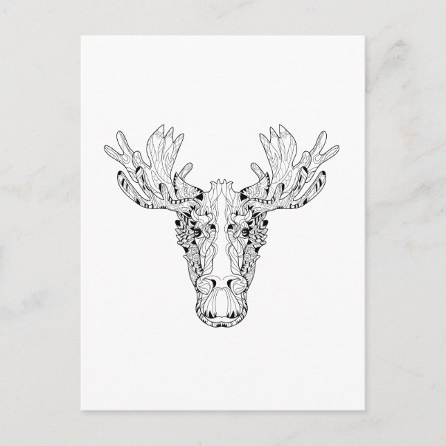 Carte Postale Inspiré D'Un Elk (Devant)