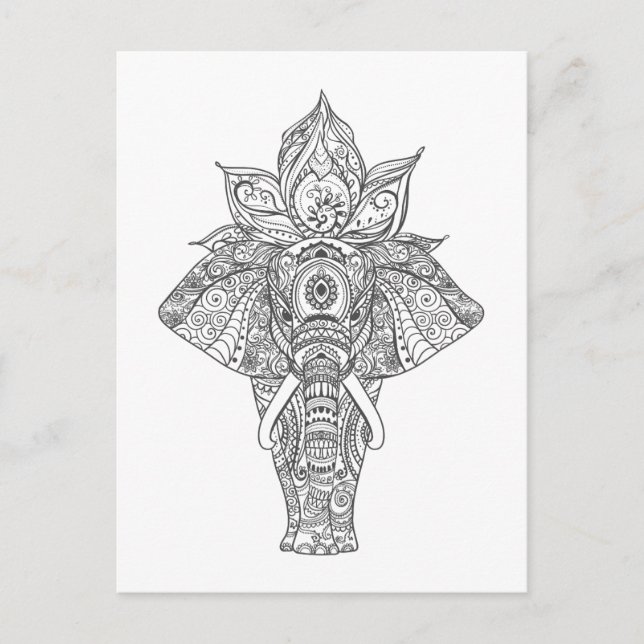Carte Postale Inspiré par l'éléphant (Devant)