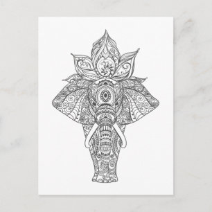 Carte Postale Inspiré par l'éléphant